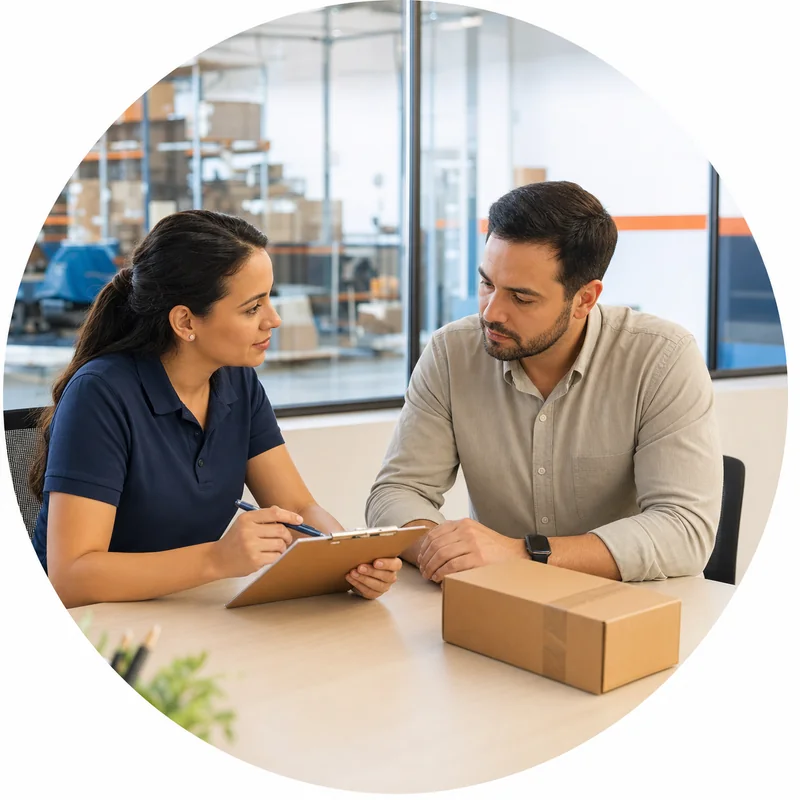 Atendimento comercial para avaliação de uma operação logística